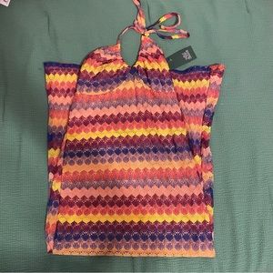 Maxi halter striped dress